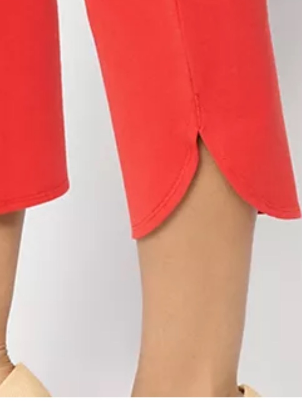 NWT Women With Control Crop Pants Stretchy Red Large Petite - Picture 4 of 15